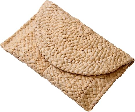 Pochette in paglia da donna, borse estive da spiaggia, pochette intrecciate a busta